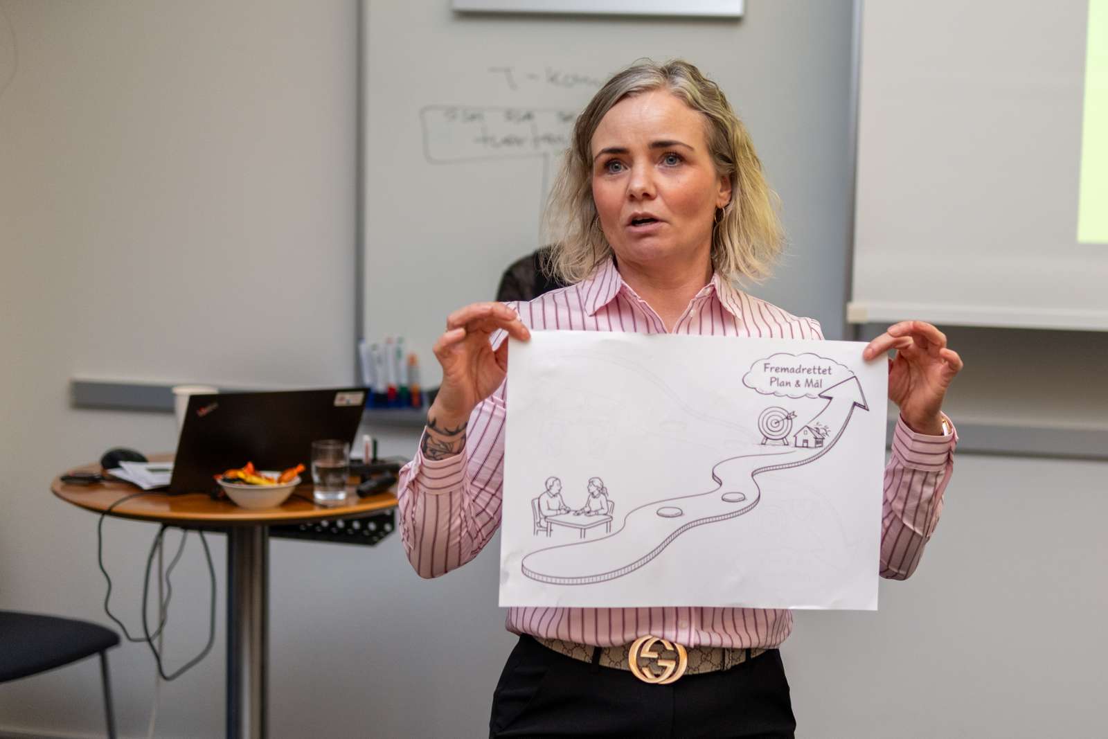 Carina Christensen fra Hjørring Kommune præsenterede sin case om rehabilitering