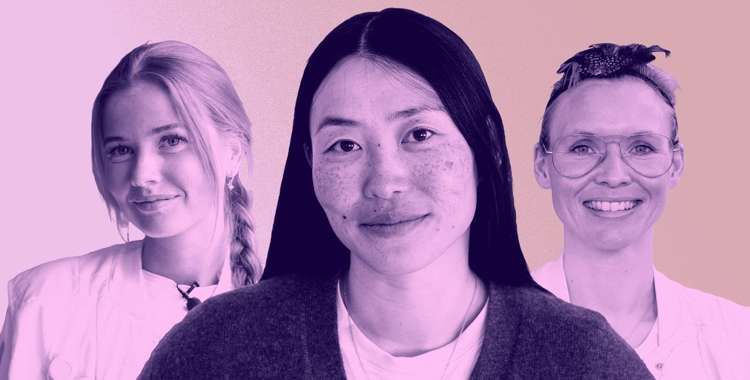 Sara Jin Smidt og sygeplejerskerne Heidi og Josefine 67437257