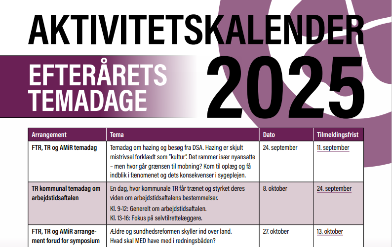 Aktivutetskalender 2025 Efterår
