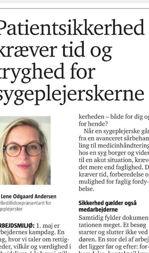Lene Odgaard læserbrev 1. maj 2026