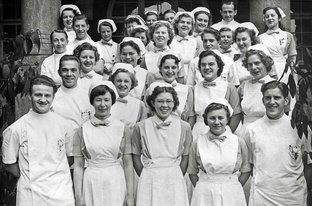 Eksamensholdet fra Rigshospitalet 1954