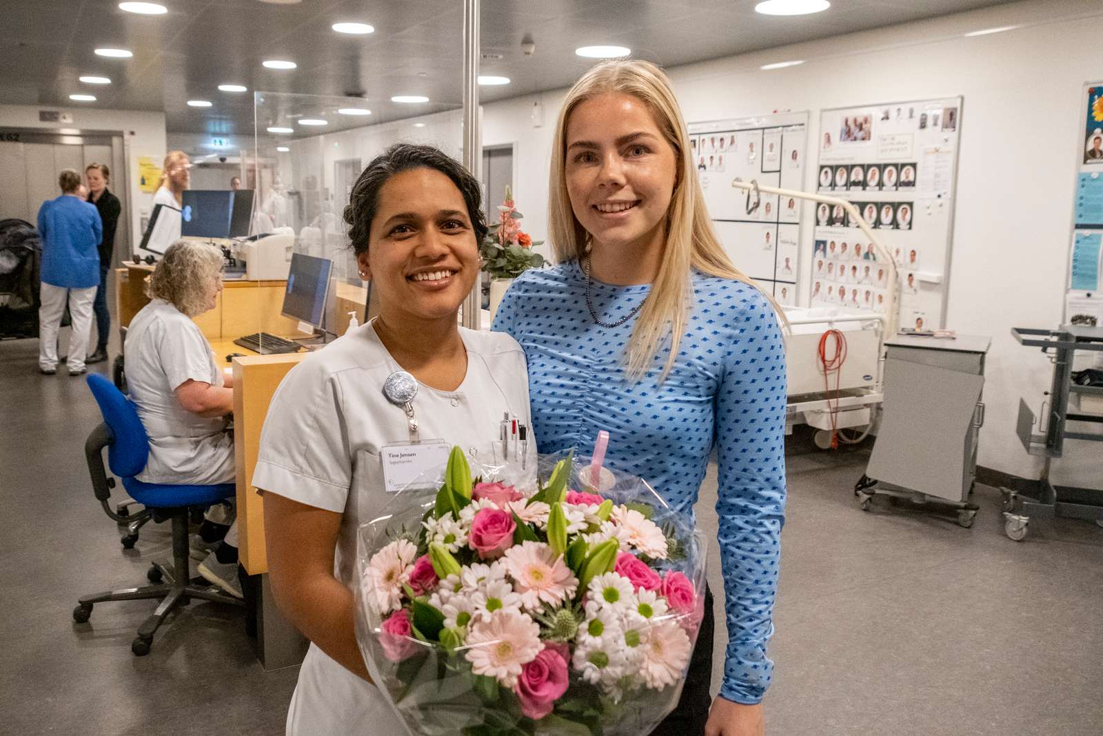 Klinisk vejleder Tine Sweta Jensen og studerende Anne Rønne Pedersen.