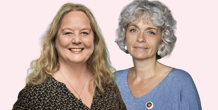 Jeanne Vetterstein, forperson for Fagligt Selskab for Sundhedsplejersker, og Dorthe Boe Danbjørg, forkvinde for Dansk Sygeplejeråd