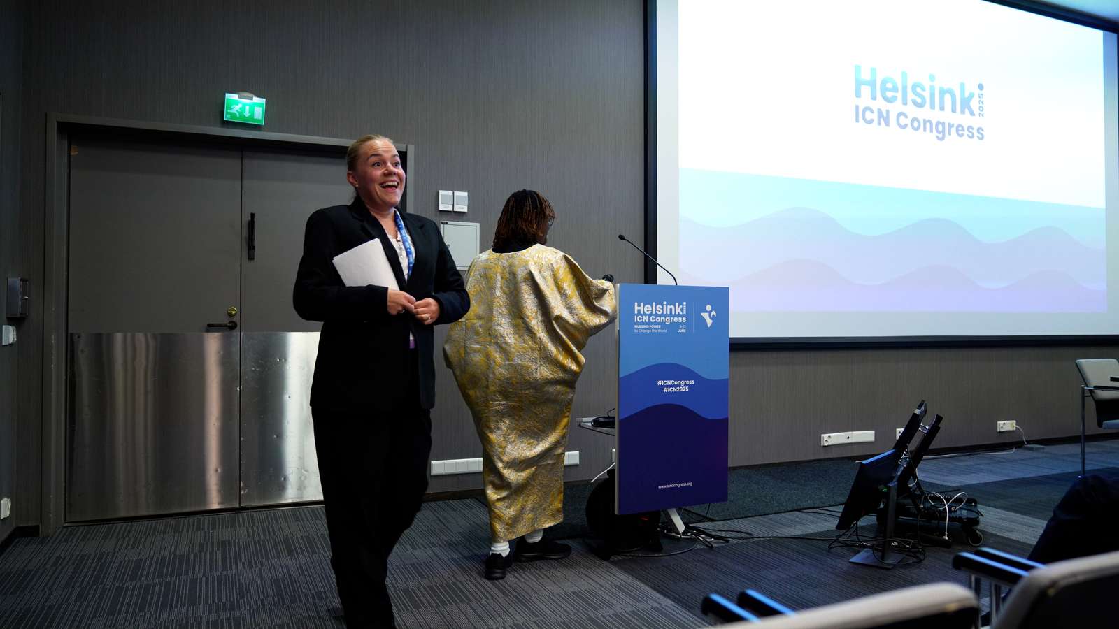 Anne Møller Clausen efter sin ICN præsentation