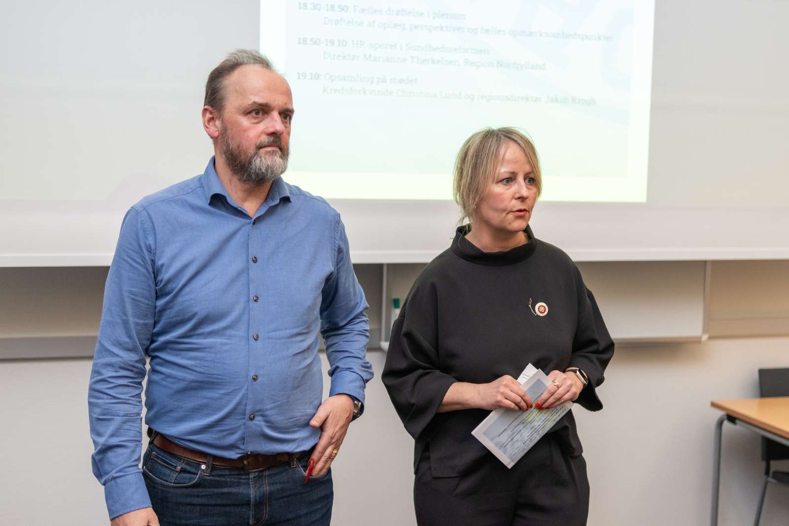 Regionsdirektør Jakob Krogh og kredsforkvinde Christina Windau Hay Lund.