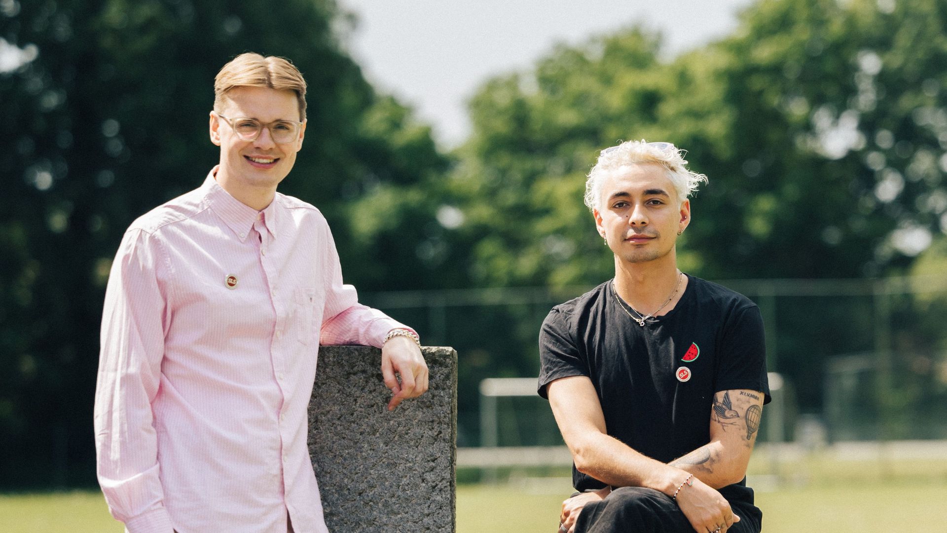 Nicolaj Laue Juhl (tv.) og Deniz Urgan til SLS-årsmøde i 2024. 