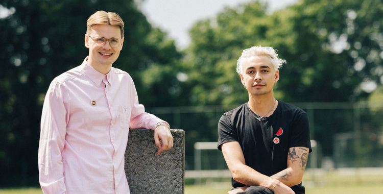 Nicolaj Laue Juhl (tv.) og Deniz Urgan til SLS-årsmøde i 2024. 