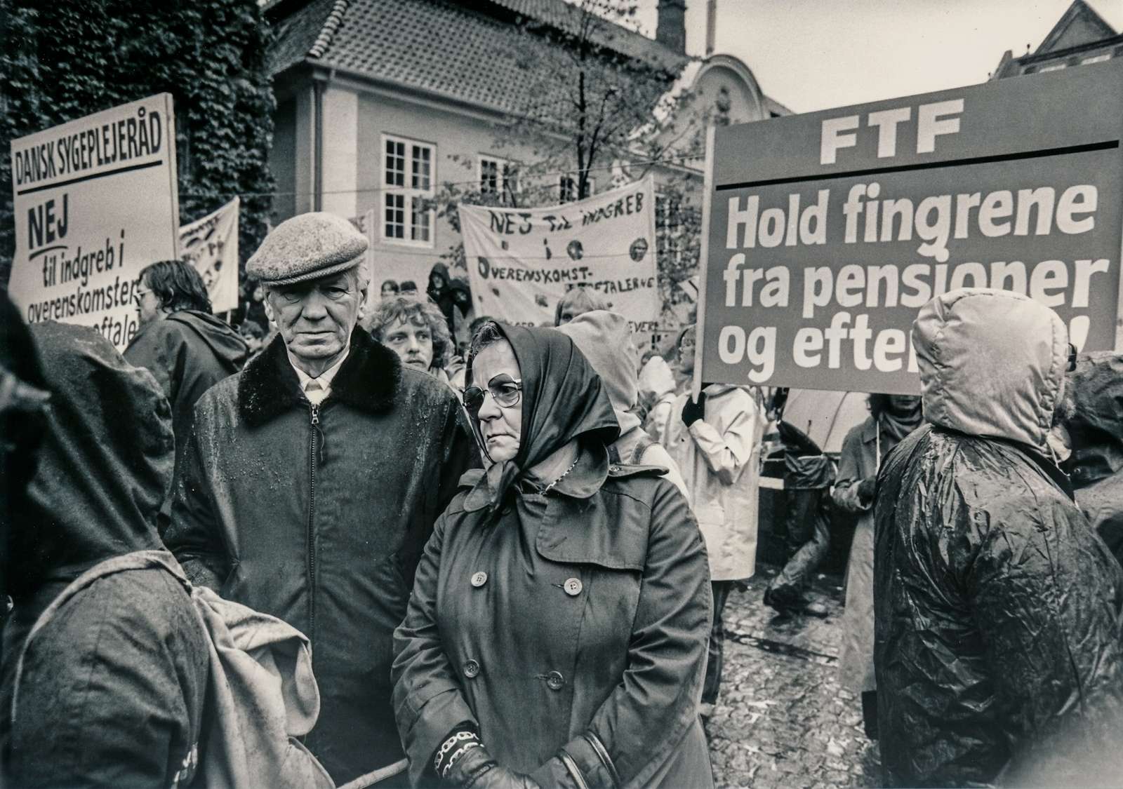 Demonstration imod regeringens indgreb i 1985 i Ålborg (7)