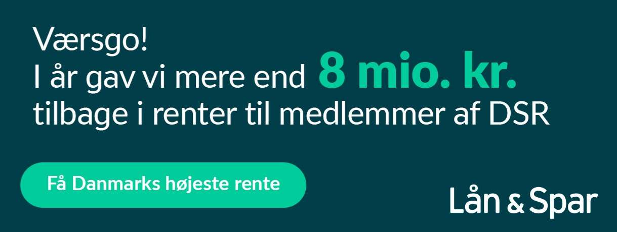 Få høj rente hos Lån og Spar Annonce for Lån & Spar - medlemsfordel for medlemmer af DSR